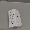 Surge Protector Outlet Extender - with Night Light, 5-Outlet Splitter and 4 USB Ports (2 USB C Charger), Multi Plug Outlet for Home, Dorm Room Essentials (White)