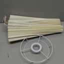 Large Pleated Lamp Shade for Arc/Arched Floor Lamps Replacement spider lampshade 5.9"Top X 21.5"Bottom X 13.8"High-Cream