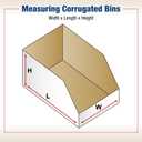 Box USA BBINMT624 Open Top Bin Boxes, 6" x 24" x 4 1/2", Oyster White (Pack of 50)