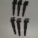 Ignition Coils Pack Set of 6 for BMW, Replaces OE# 0221504470 00044 Fits BMW 325i 335i 328i 525i 530i 330i 650i X3 X5 M3 M5 M6 Z3 Z4 Mini More (Brown( 6Pcs ))