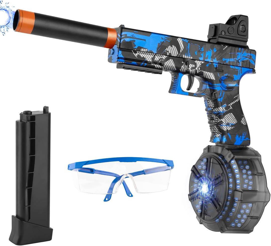 Electric Gel Splat Blaster, Automatic and Manual Splatter Blaster (Blue)