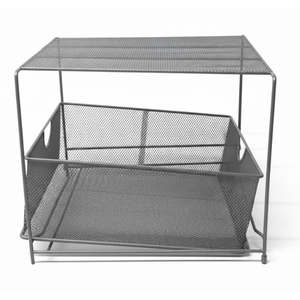 Amazon Basics Mesh Sliding Basket Organizer, Silver, Brand New