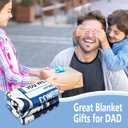 EliteOne Dad Blanket Gift from Daughter and Son - Hero Friend Blanket for Sofa Bed, Birthday for Father, 60''x80''