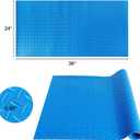 1 Pcs Extra Large Swimming Pool Ladder Mat, 36"x24" Protective Non-Slip Pool Step Pad with TextureProtective Ladder Pad for Above Ground Swimming Pools Liner and Stairs (Blue)