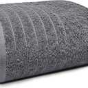 Tens Towels Pack of 1 Jumbo Bath Sheet 40 x 80 Inches, Extra Large & Light Weight, Quicker to Dry, 100% Cotton, Super Soft & Absorbent, Perfect to Wrap Yourself in, Dark Grey