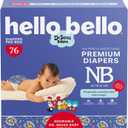 Hello Bello Dr. Seuss Babies Premium Diapers, Size NB, 76 Count: Softness & Protection for Sensitive Skin