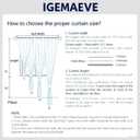 IGEMAEVE Greyish White Curtains 84 Inch Length 2 Panels Set, Light Filtering Curtains for Living Room 84 Inch Long, Grommet Energy Saving Semi Sheer Drapes for Bedroom Window(W52 x L84)