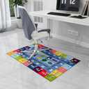 Interactive Kids Play Carpet 2.6x3.9 Feet, Slip-Resistant Area Rug with ABCs & Numbers, Thick Floor Mat for Children's Play Area, Soft Nursery Rug for Play Activities