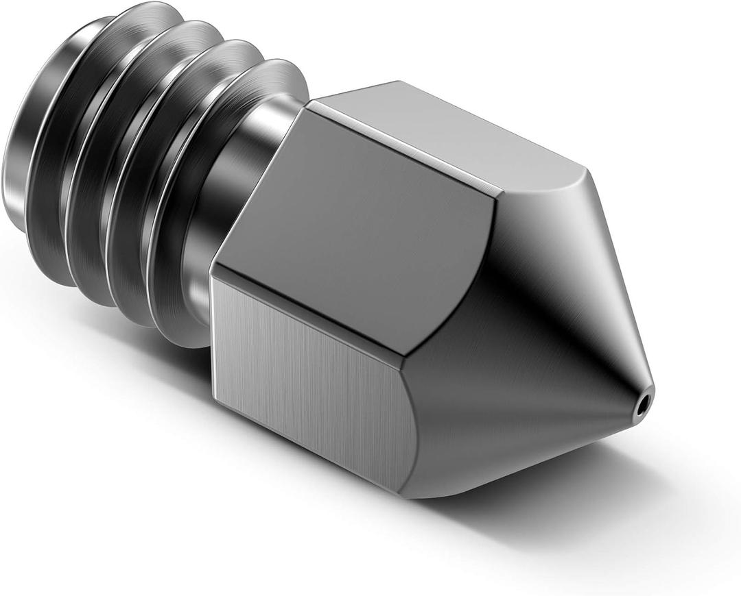 Tungsten Carbide 3D Printer MK8 Extruder Nozzle, High Temperature Printing, Super Wear Resistant, 0.4mm/1.75mm