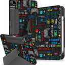 Miss Adola for iPad Air 13 Inch M3 2025 & M2 2024 Case for iPad Pro 12.9 inch 2022/2021/2020/2018 Case - Folio Protector Cover with Pencil Holder Cute Cool Cartoon for Boys Girls, Game Handle