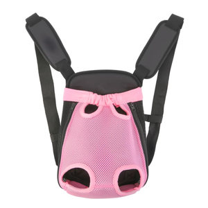 Pet Carrier Backpack, Adjustable Pet Front Carriers for Small Medium Dogs Cats 5-18 Lbs, Legs Out, Dog Cat Carrier Backpack for Hiking,Camping,Traveling,Cycling (Pink, Large（Fit:10-18lb）