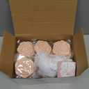 Wenqik 30 Sets Quinceanera Party Favors for Guests Rose Design Compact Pocket Mirrors Quinceanera Cards Thank You Gift and Organza Bags Birthday Party Favor (Champagne Pink)