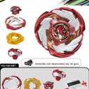DESAMVAP Bey X CX-07 Starter Pegasus Blast ATR and CX-00 Metal Coat Red with 2 Winder Launchers Combat Battling Game Set, Kids Toys Birthday Gift Ideal for 6+ Years Old Boys