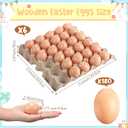 Blueweenly 180 Pcs Paintable Plastic Eggs Brown Fake Eggs to Decorating Painting Color Children DIY Dye Kit for Kids Craft Adornment Basket Fillers Gift(Brown)
