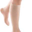 JOBST ACTIVA Opaque 20-30 mmHg Compression Socks Knee High Closed Toe (Small, Silky Beige)