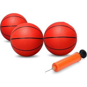 Dilabnba 8" Mini Rubber Replacement Basketballs for Basketball Hoop/Pool, Toddler Soft Beach Bouncy Ball Sports Party Game for Kids Adults, Junior Balls Indoor & Outdoor Arcades & Games (3PCS) (Red)