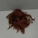 Messy Bun Hair Elastic Drawstring 8inch Dark Copper Red Loose Curls Bun Hair Extensions Synthetic Short Curly Yaki Drawstring Ponytail for Women Daily Party Use(30# Auburn Brown)