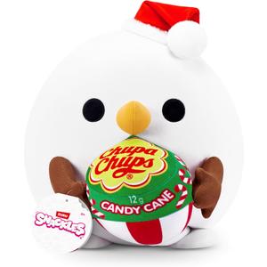 Snackles Christmas Snowman & Chupachups 14 Inch Plush by ZURU, Ultra Soft Plush, Collectible Plush with Real Licensed Brands, Stuffed Animal, Giftable, Holiday
