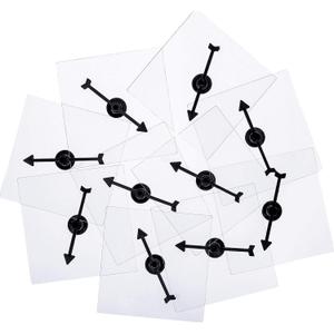 Gejoy Transparent Spinners Bulk for Classroom Clear Spinners Dry Erase Math Game with Rotating Arrow(20 Pack,Clear)