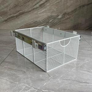Pull Out Closet Drawer for Clothes | Sliding Wire Basket for Wardrobe Cabinets | Roll Out Storage Organizer | Side Mounting | for Home, Kitchen,Pantry