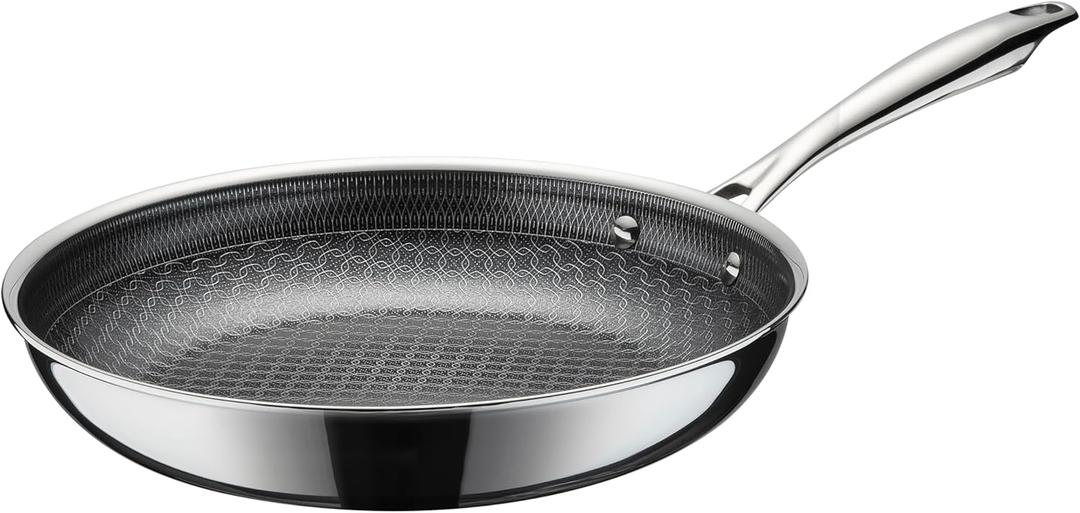 Cuisinart FusionElite+ Hybrid Tri-Ply Stainless Steel Skillet, 10" Skillet Frying Pan with PURELYSEAR Ceramic Technology, Scratch Proof, Cool Grip Handles, Dishwasher Safe