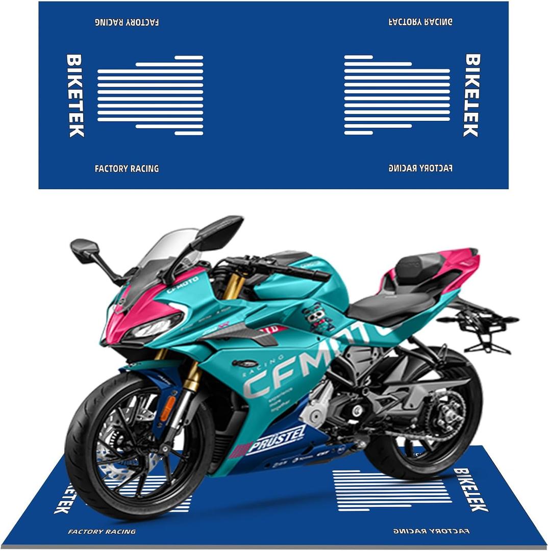 Motorcycle Mat,Garage Floor Mat and Premium Absorbent Oil Pad, Protects Garage Floor from Spills, Drips, Splashes and Stains,Reusable,Washable Rubber Parking Mats (Style 14, 31 x 78 in) (2'7" x 6'6")