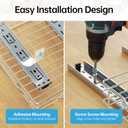 BOIVSHI Spice Rack Organizer for Cabinet, Heavy Duty Pull Out Spice Rack, Metal 1 Tier Spice Organizer for Cabinet, Kitchen, Pantry, Chrome, 8.5W x 10.5D x 2.3H
