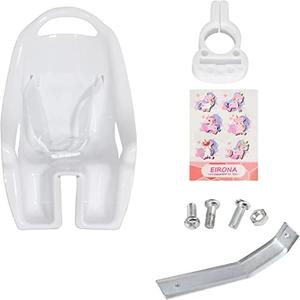 EIRONA Doll Bike Seat for Girls, Bicycle Chair for 12-20 Inch Bikes, American Girl Kids Children Accessories, White