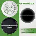 Therwen 2 Set 12inch Round Ceiling Diffuser Vent Cover, White and Black
