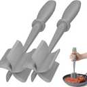 2 Pcs Meat Chopper, Hamburger Grinder, Premium Heat Resistant Smasher for Ground Beef, Burger Grinder Nylon Potato Mix Tool-Black-Grey (Gray)
