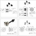 DC Power Jack Connector Assorted Kit, 5.5x2.1mm DC Power Supply Jack Socket Male Female Panel Mount Connector with Waterproof Cap & Hex Nut DC022B DC022D DC099 DC022 DC025 (DC-Cap-Kit)