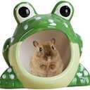 Cool Hamster House Hideout Ceramics Strawberry Shape Bed Cute Small Animal Pet Squirrel Hedgehog Chinchilla Nest Hamster Cage Accessories