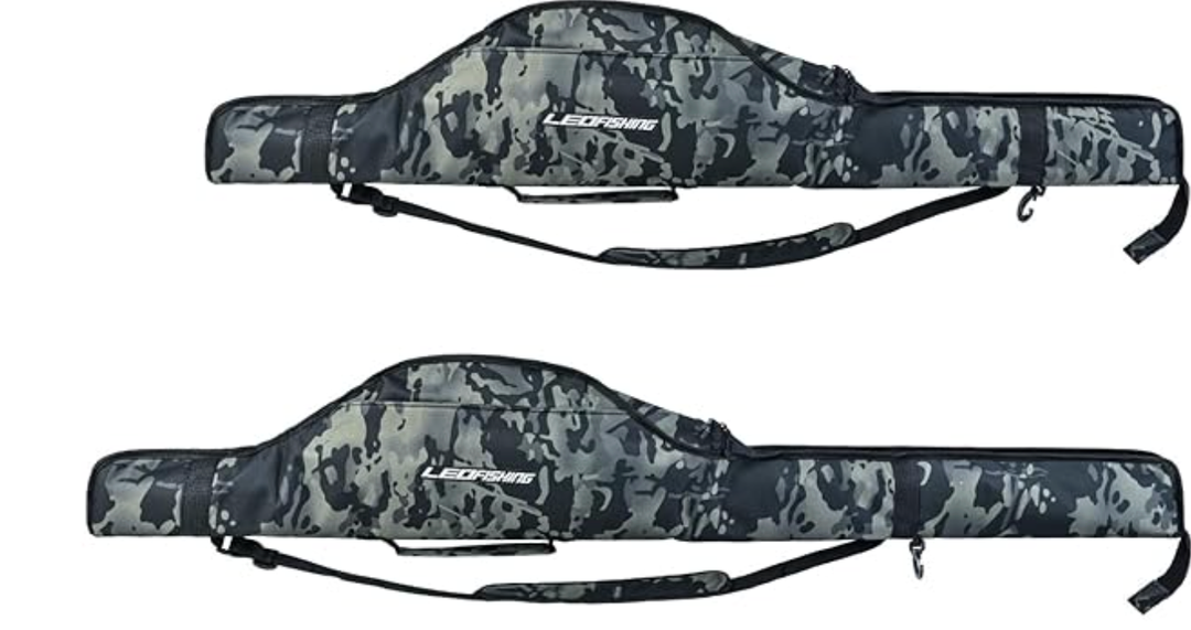 LEOFISHING Portable Folding Fishing Pole Bag 3.94ft Fishing Rod and Reel Protective Case Fishing Tackle Storage Bags Carry Organizer Outdoor for Fishing (Small(120cm/ 3.94ft))