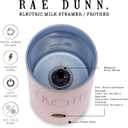 Rae Dunn Electric Milk Frother Steamer -Stylish Automatic Milk Steamer and Frother, Milk Warmer, Hot and Cold Foam Maker for Coffee, Latte, Cappuccino, Macchiato - 550 Watt (Blush)