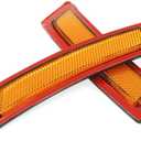 Front Bumper Side Marker Lights Reflector Compatible with 2011-2016 BMW F10/F11 5 Series 528i 528ix 535i 550i(Amber Lens)