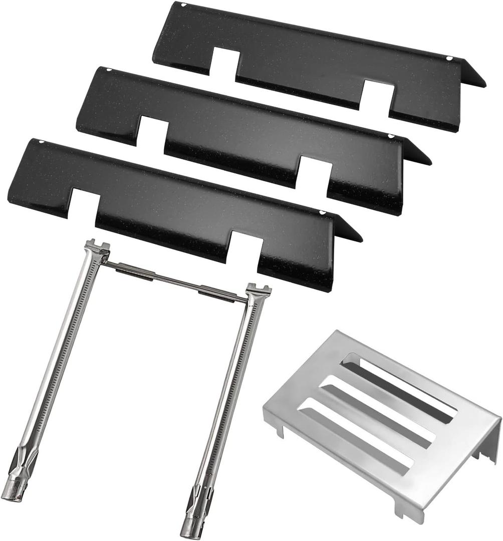 Grill Replacement Kit for Weber Spirit 2 Parts, 7635 Flavorizer Bars 69785 Burner Tube and 67060 Heat Deflector for Weber GS4 Spirit II E210 E220 S210 S220 Gas Grills, for Weber GS4 Grill Parts