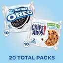 OREO Chocolate Sandwich Cookies & CHIPS AHOY! Chocolate Chip Cookies Gluten Free Cookies Variety Pack, 20 Snack Packs (EXP 07/14/26)