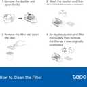 Tapo Brush & Filter Replacement  Includes Easy to Replace 1x Main Brush, 2x Side Brushes, and 2x Washable HEPA Filters, Compatible with RV30 Max Plus, RV30 Max, RV20 Max Plus, & RV20 Max Plus