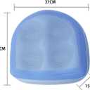 Hot Tub Seats for Adults, Inflatable Hot Tub Accessories with Suction Cup and Mesh, Inflatable and Water-Filled Dual Purpose Hot Tub Booster Seat Comfortable Soft Hot Tub Cushion (Blue)