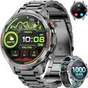 Smart Watches for Men(Answer/Make Calls), 1.7" HD Military Smartwatch with 100-Day Battery, Compass, Flashlight, 24/7 Heart Rate, SpO2 Monitor, Sleep Tracker, 110+Sports Smartwatch for Android iOS