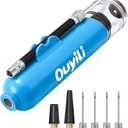 Sports Ball Pump Kit - Portable Air Pump Two-Way Dual Action Inflatable Perfect for Basketballs, Soccer Balls and More - Professional Hand Pump Kit with Needles and Flexible Hose (blue)