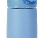 Nuby Thirsty Kids No Spill Flip-It Reflex Stainless Steel Travel Cup or Water Bottle - 10 Oz - 18+ Months - Blue - Back to School Essentials