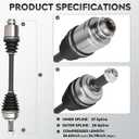 ILONPA NEW Left & Right Front CV Axle Shaft Assembly 2PCs CV Joint
