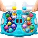 Whack Mole Game for Kids, Idea Gift for 3-12 Year Old Boys and Girls, Interactive Pounding Toy with 2 Hammers, Lights & Sounds, 3 Game Modes Educational Toy for 3 4 5 6+ Year Old Boys- Blue