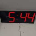 LED Large Digital Wall Clock, Oversize Wall Clock with 6 Numbers, Remote Control Count up/Countdown Timer Clock, Auto Dimmer, Big Calendar and Thermometer(Red)