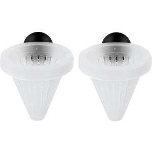 2Pcs White Cone Shape Aquarium Red Worm Fish Feeder with Suction 7cm Height Professional, Automatic Feeders, Fish and Aquatic Pets