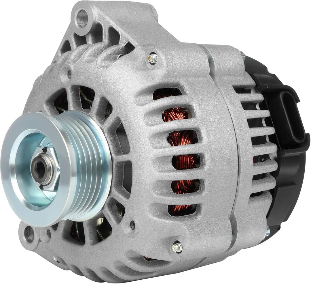 SCITOO Alternator Fit for Chevrolet/for Chevy, Cadillac, for GMC Vehicle Models, 4.3L 4.8L 5.0L 5.3L 5.7L 6.0L 6.5L 6.6L 8.1L- 12V 105Amp CW 6-Groove Pulley, Replace 8247,10480388,10464451,10464481
