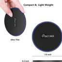 Pocxwa Wireless Charger for Samsung iPhone LG, Fast Wireless Charging Pad Compatible with Samsung Galaxy S25 Ultra S24 Plus S23 S22 S21 S20 S10 S9 S8 Note 20 10 9 8, iPhone 17 16 15 14 13 12 11 X XS