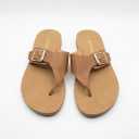 Soda Suri Tan Flip Flops Size 7.5