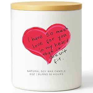 Gifts for Him Her Couple Valentine’s Day Candle for Boyfriend Girlfriend Romantic Heart Candle Deep Love Gift for Couples, Women Men Husband Wife Anniversary Birthday Gifts Couples Date Night Gift